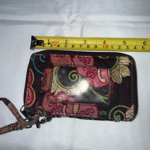 Vera Bradley Y2K Vintage Wristlet Brown Florate Wristlet - Picture 7 of 11